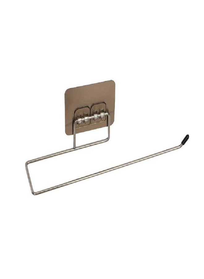 Mahi Enterprise® Stainless Steel Self Paper Roll Holder Tissue Paper Stand Towel Bar Hanger for Kitchen Bathroom Toilet with Magic Adhesive Pad and Kitchen Paper Roll Holder (Pack of 1) - Image 1